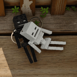 Minecraft Skeleton Keychain