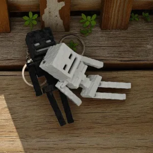 Minecraft Skeleton Keychain